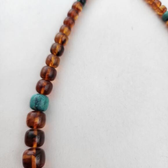 Jay King Mine Finds Amber Sterling Silver 925 Turquoise Necklace New 18" - Picture 5 of 8